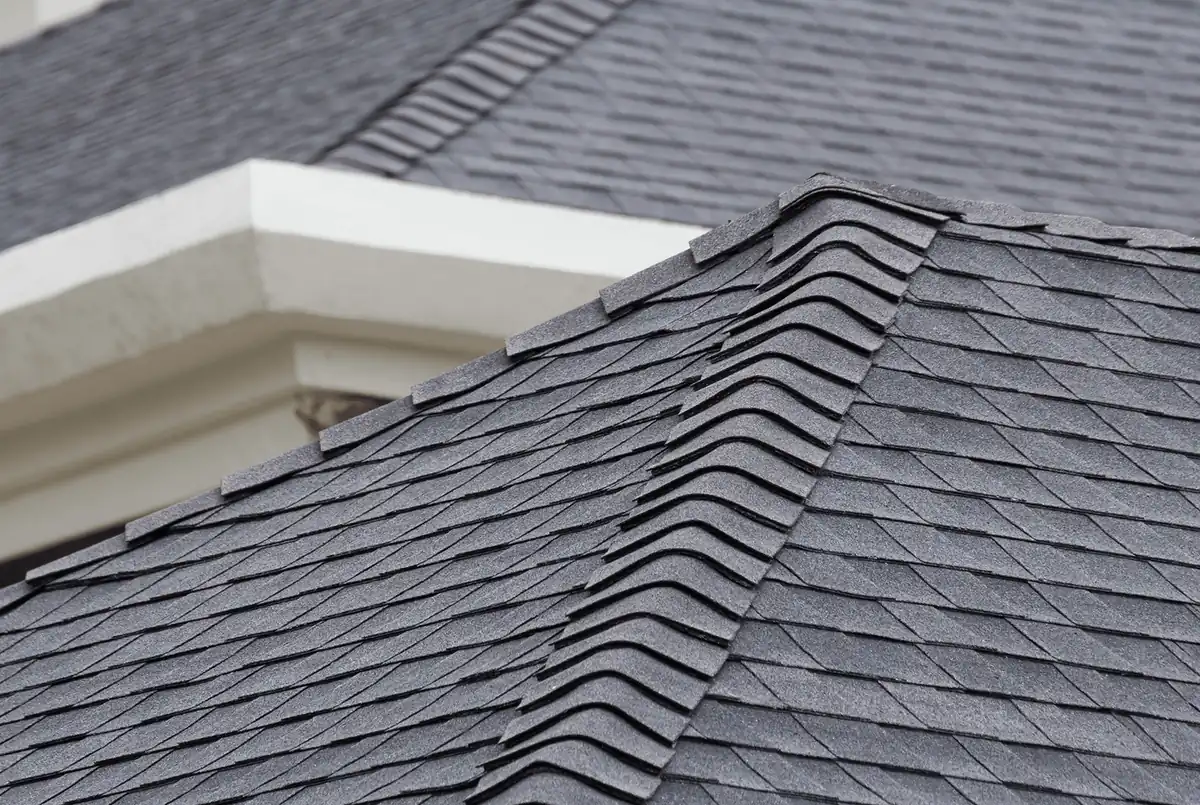 Roofing replacement work on a residential home