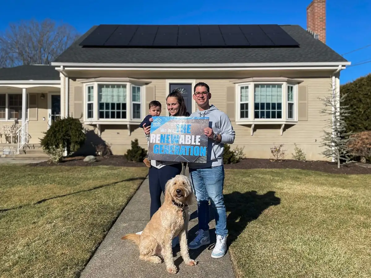 Rooftop Power customer in Johnston, Rhode Island with solar