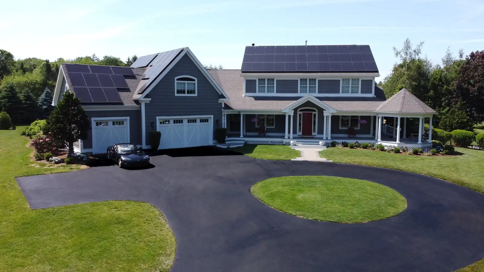 Rooftop solar array installed on a residential home